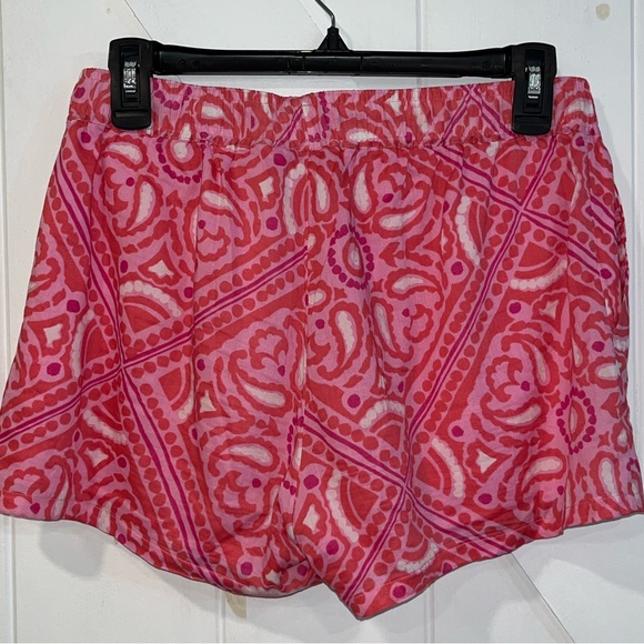 Vineyard Vines Women’s Pink Cotton Flowy Patterned Drawstring Shorts Size S - Picture 2 of 5